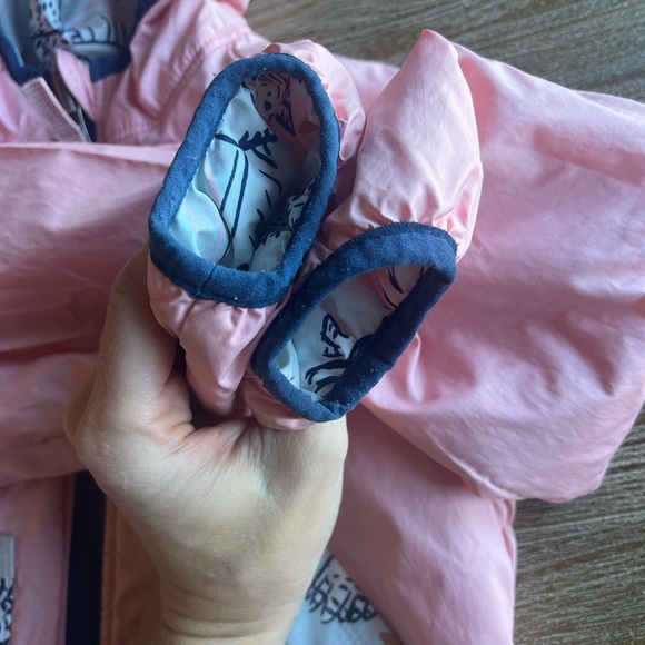 Patagonia Reversible Hooded Jacket Light Pink Owl 3T - Picture 6 of 12